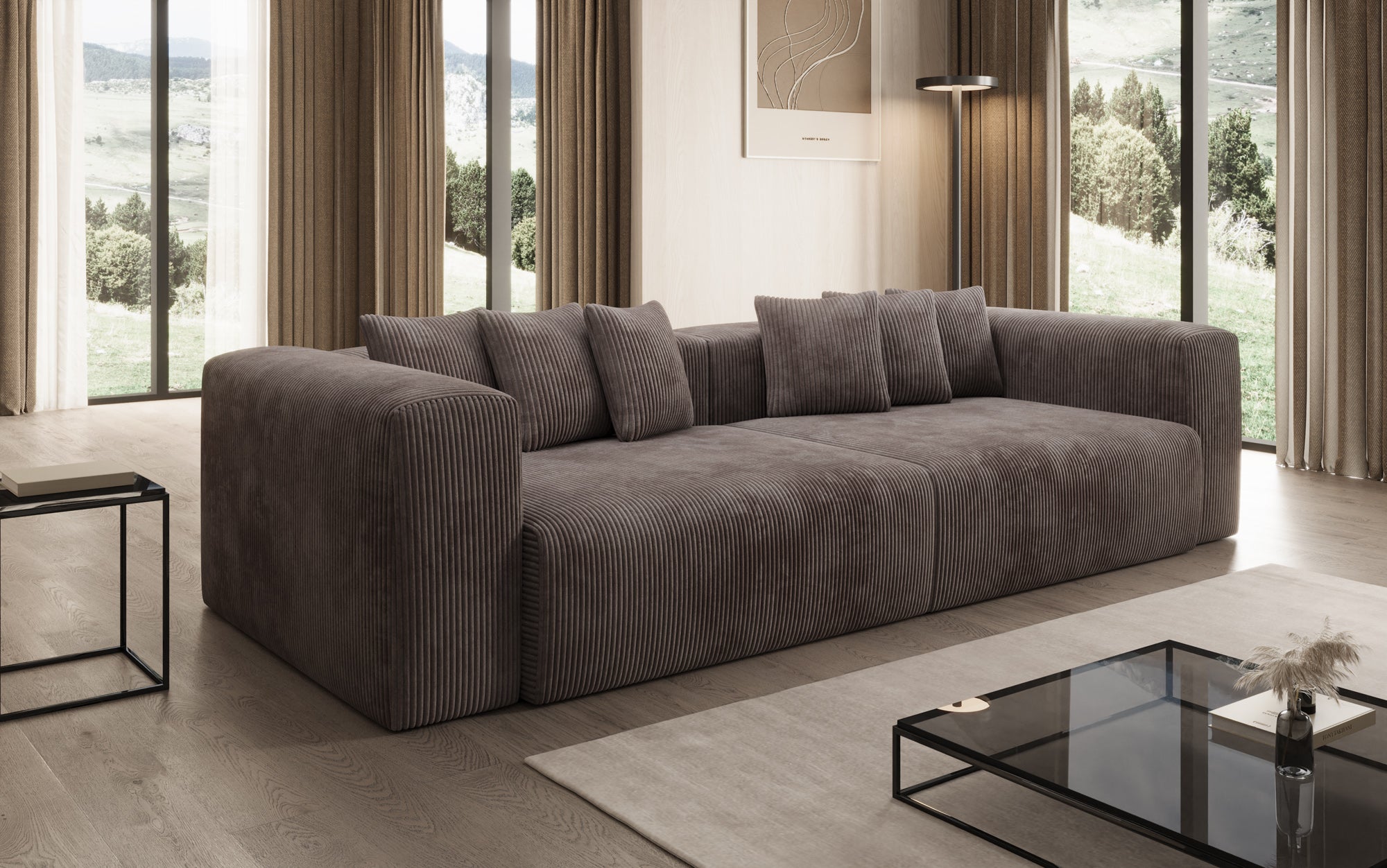 Designer Sofa Tully 3 Seater in Corduroy