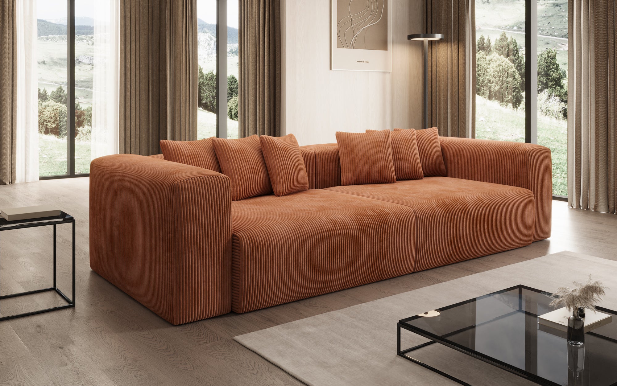 Designer Sofa Tully 3 Seater in Corduroy