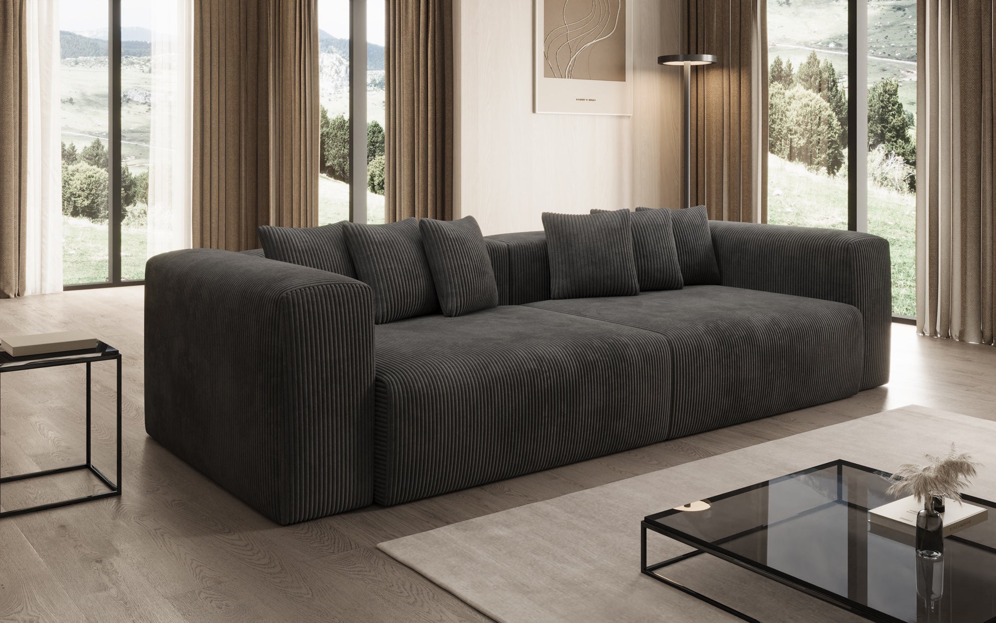 Designer Sofa Tully 3 Seater in Corduroy