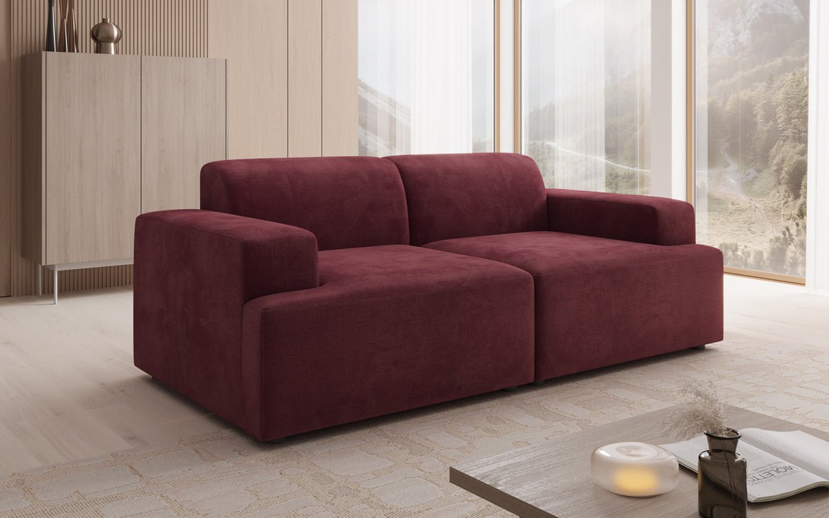 Designer 2 Sitzer Sofa Monza in Samt