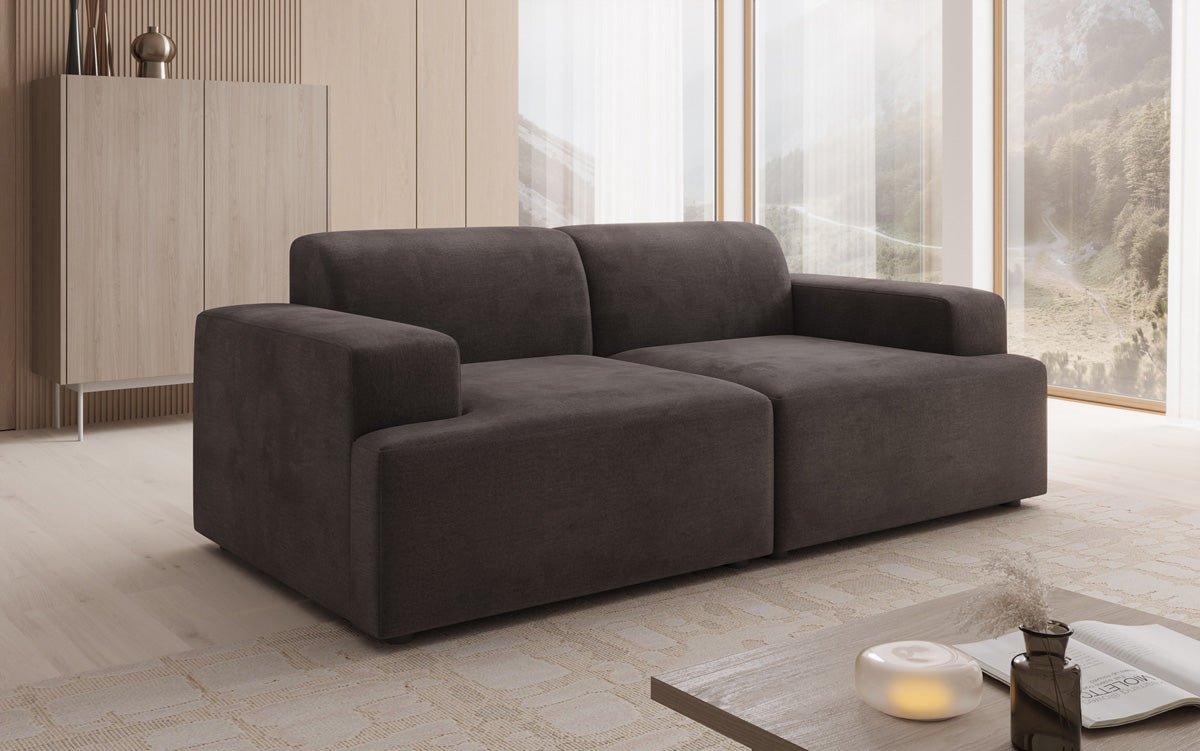 Designer 2 Sitzer Sofa Monza in Samt