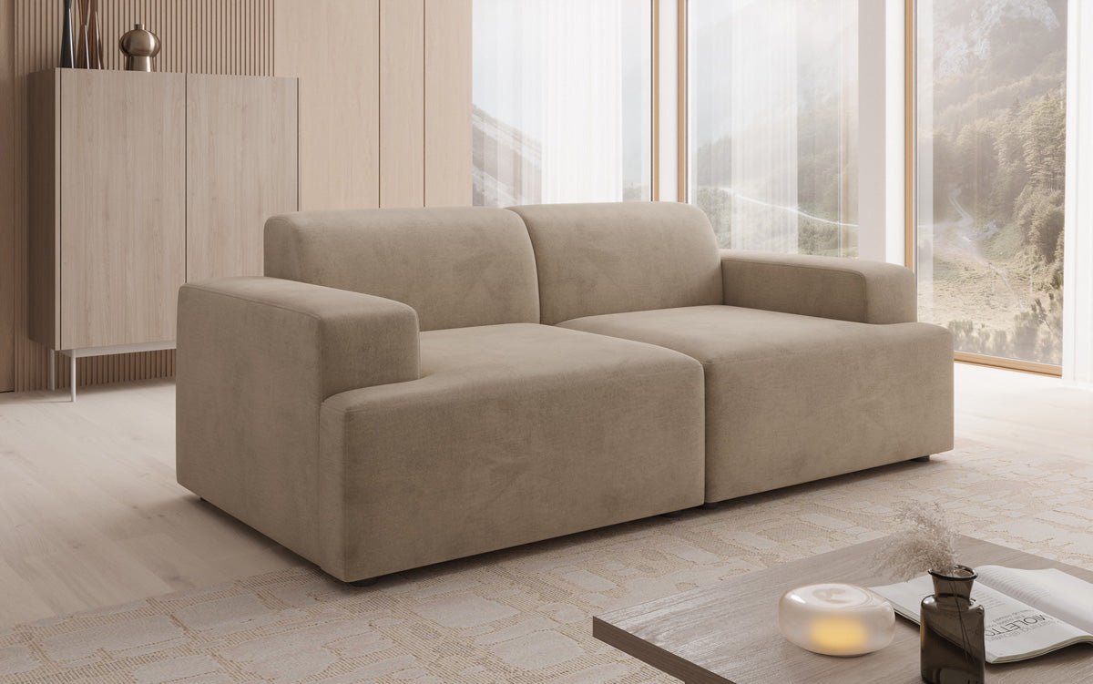 Designer 2 Sitzer Sofa Monza in Samt