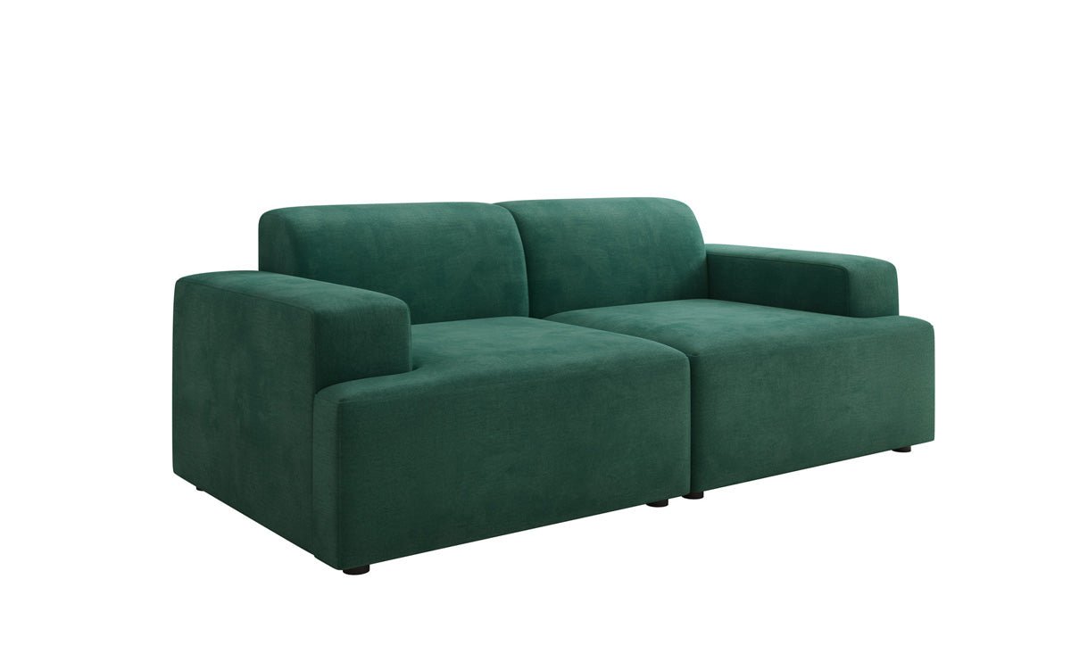 Designer 2 Sitzer Sofa Monza in Samt