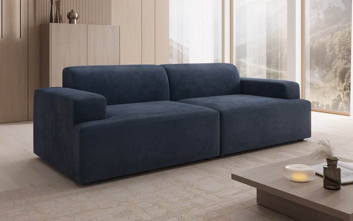 Designer 3 Sitzer Sofa Monza in Samt