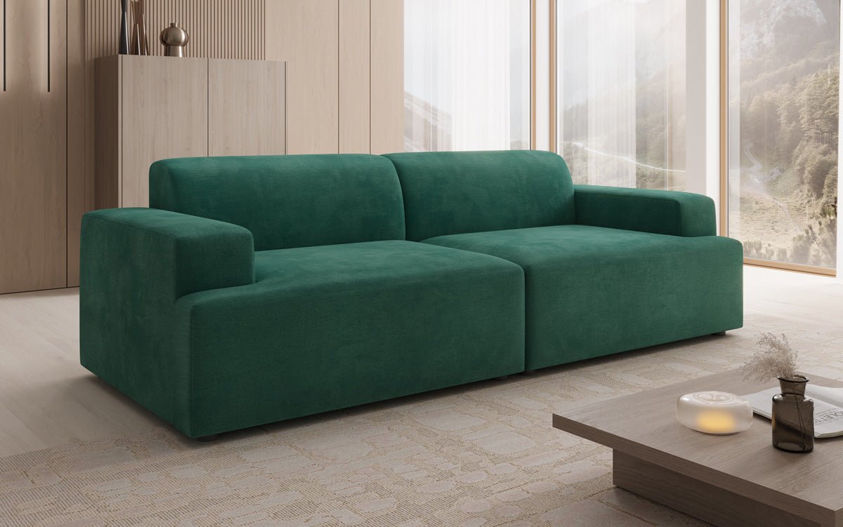 Designer 3 Sitzer Sofa Monza in Samt
