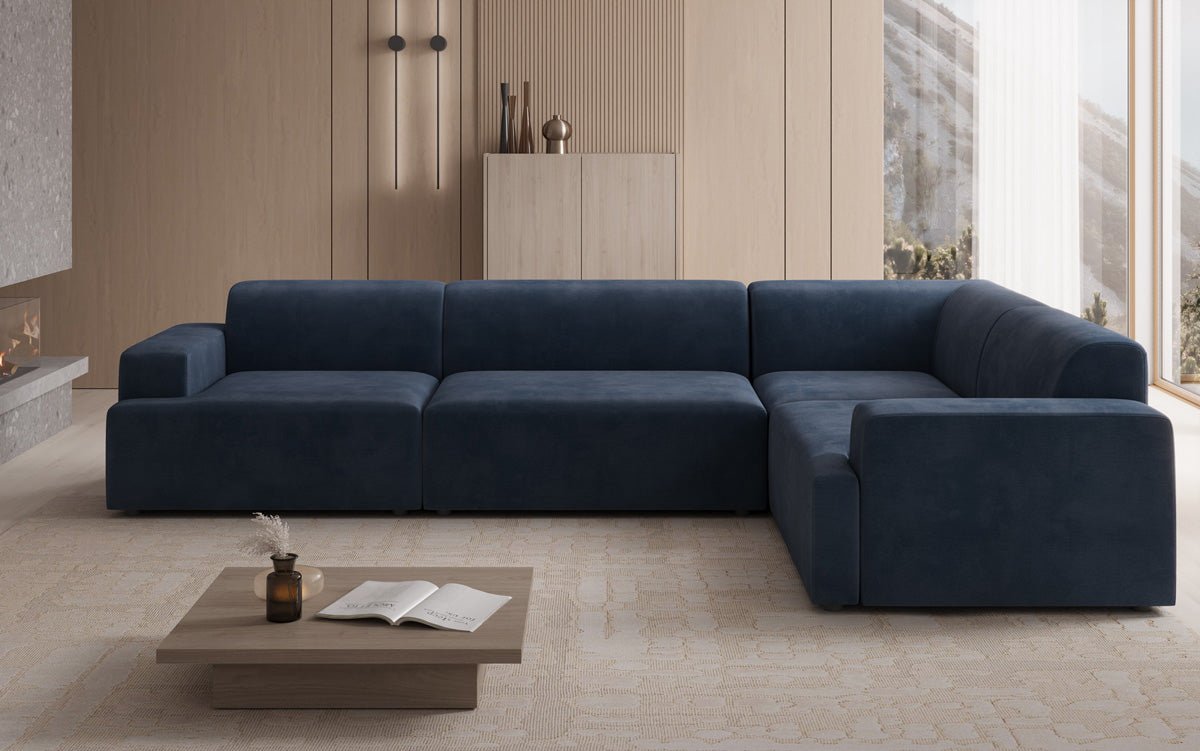 Designer Sofa Monza Wohnlandschaft L in Samt