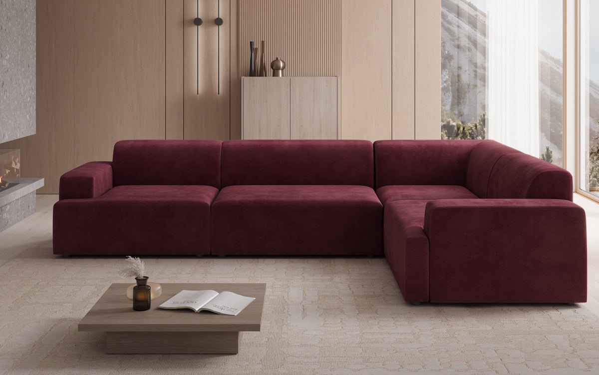 Designer Sofa Monza Wohnlandschaft L in Samt