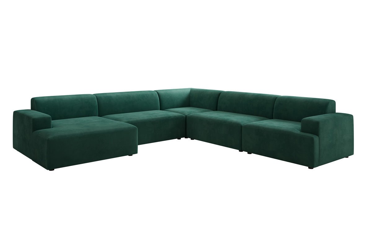 Designer Sofa Monza Wohnlandschaft U XXL in Samt