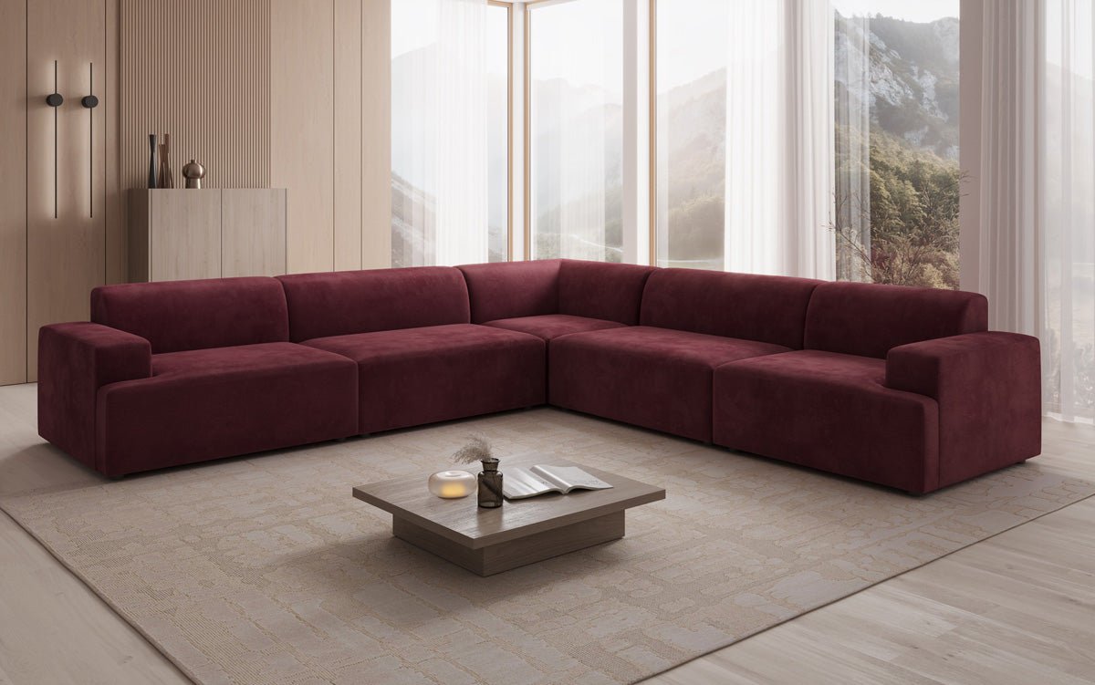 Designer Sofa Monza Wohnlandschaft L XXL in Samt