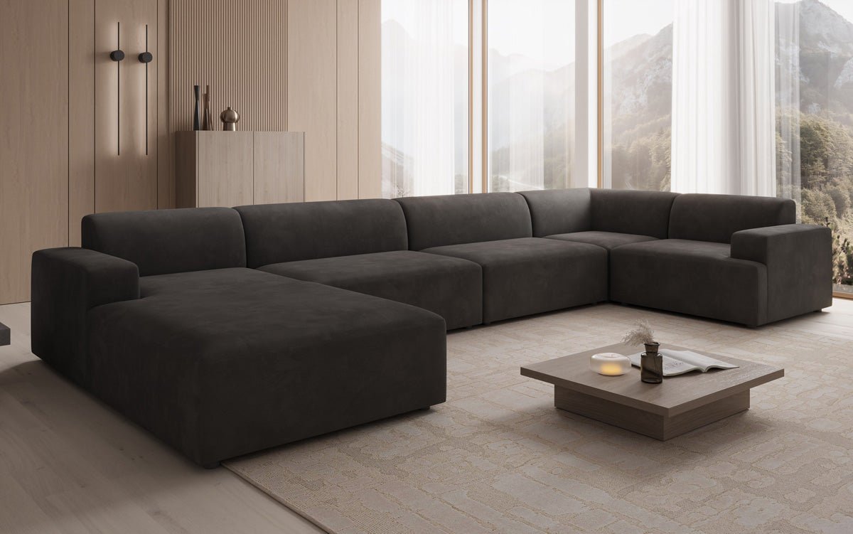Designer Sofa Monza U XXL in Samt