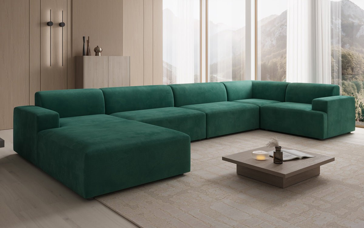 Designer Sofa Monza U XXL in Samt