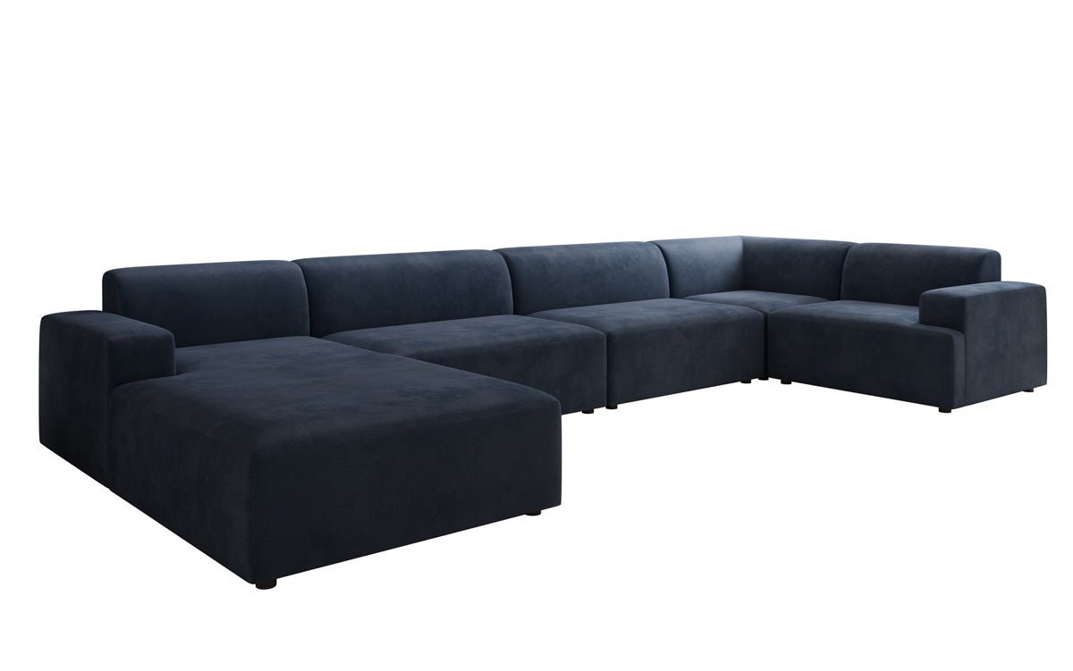 Designer Sofa Monza U XXL in Samt