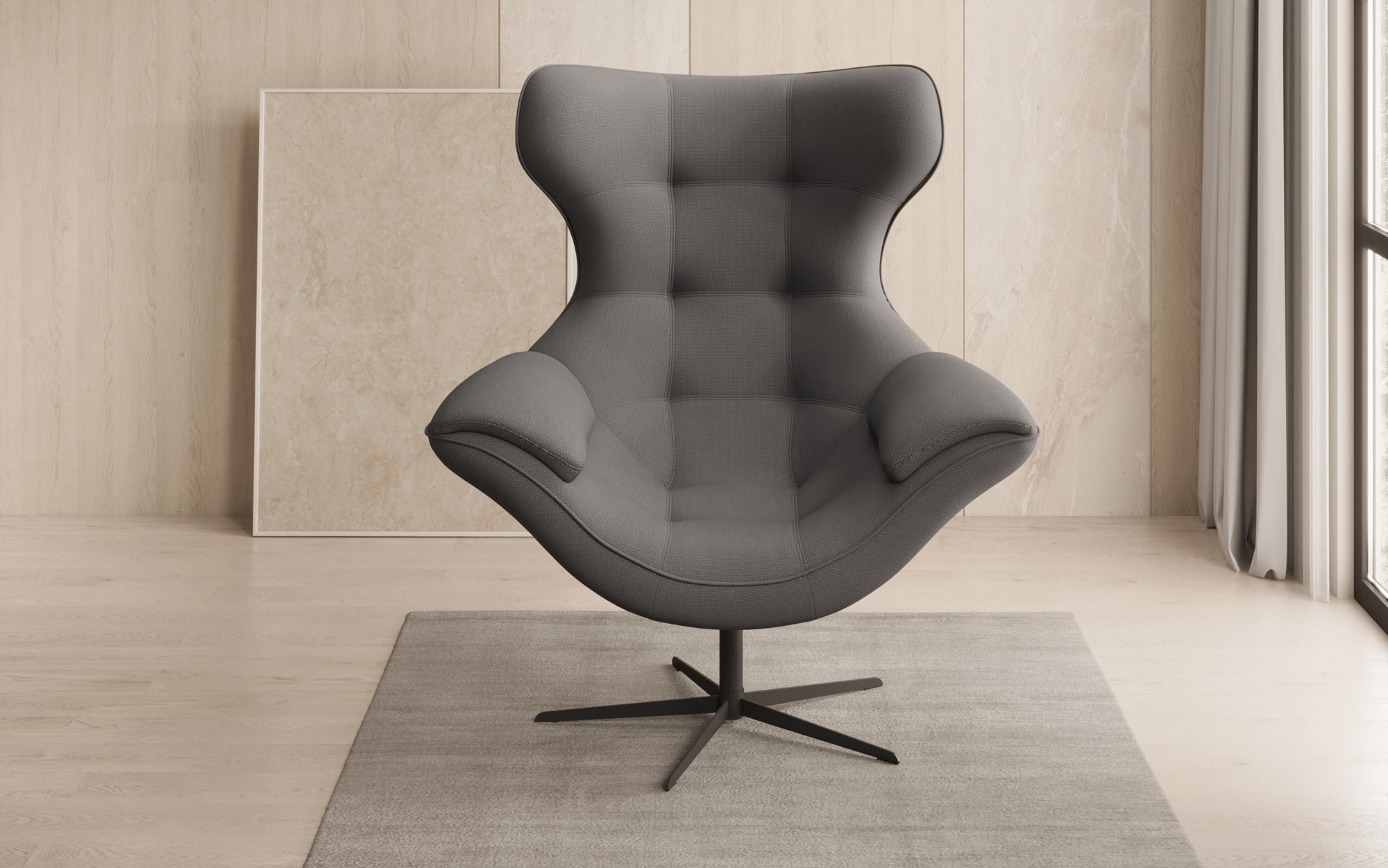 Designer Sofa-Sessel Aurelio in Stoff