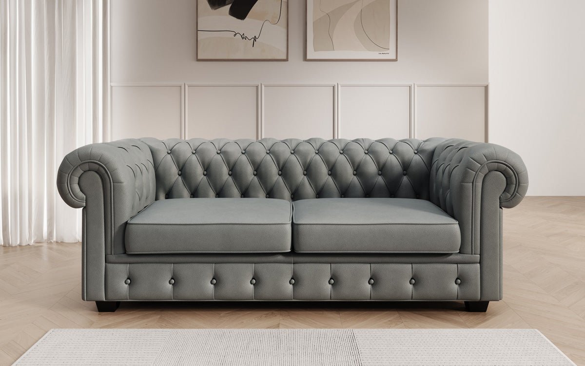 Chesterfield 3 Sitzer Sofa Royal in Echtleder