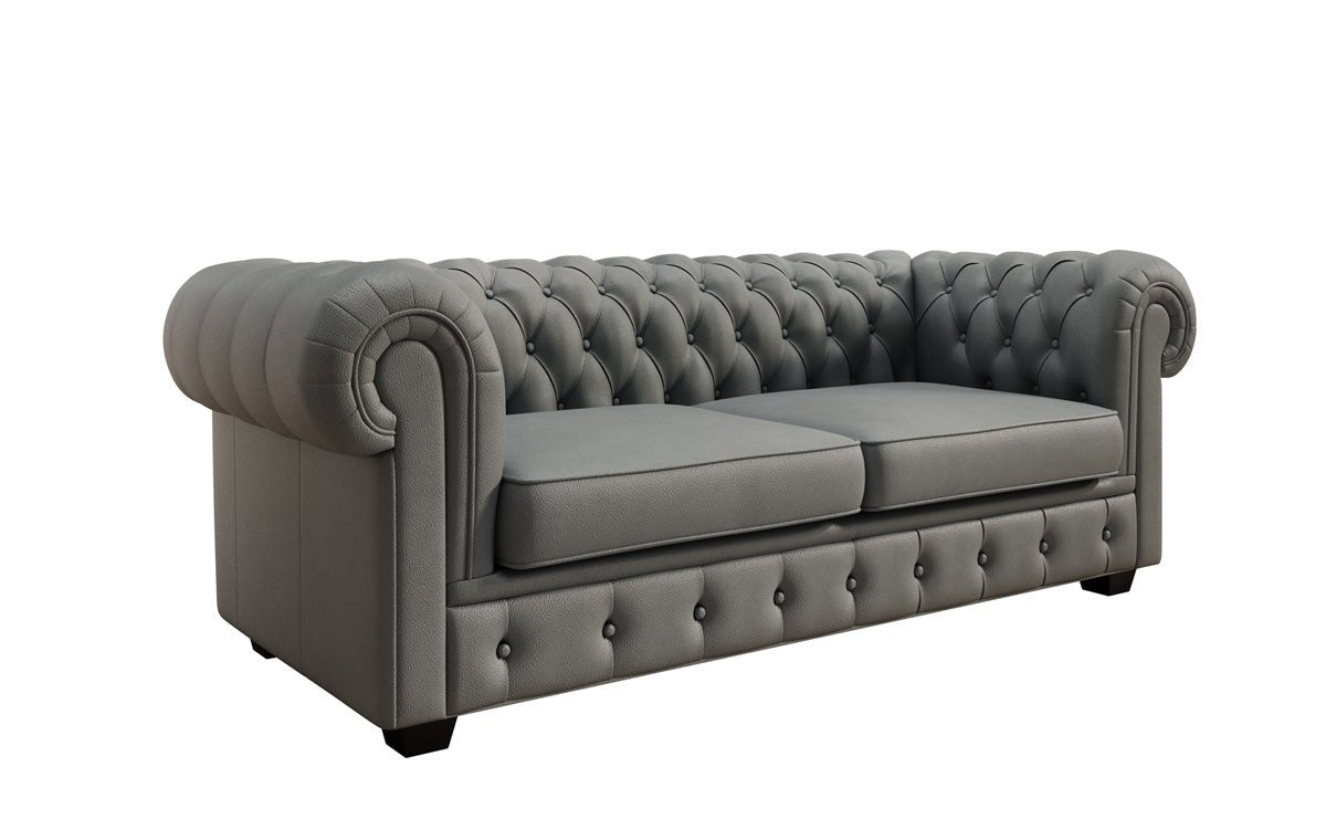 Chesterfield 3 Sitzer Sofa Royal in Echtleder