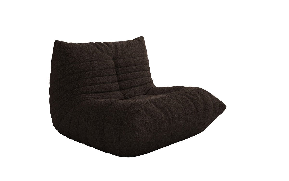 Designer Sofa-Sessel Calmo in Teddy Bouclé