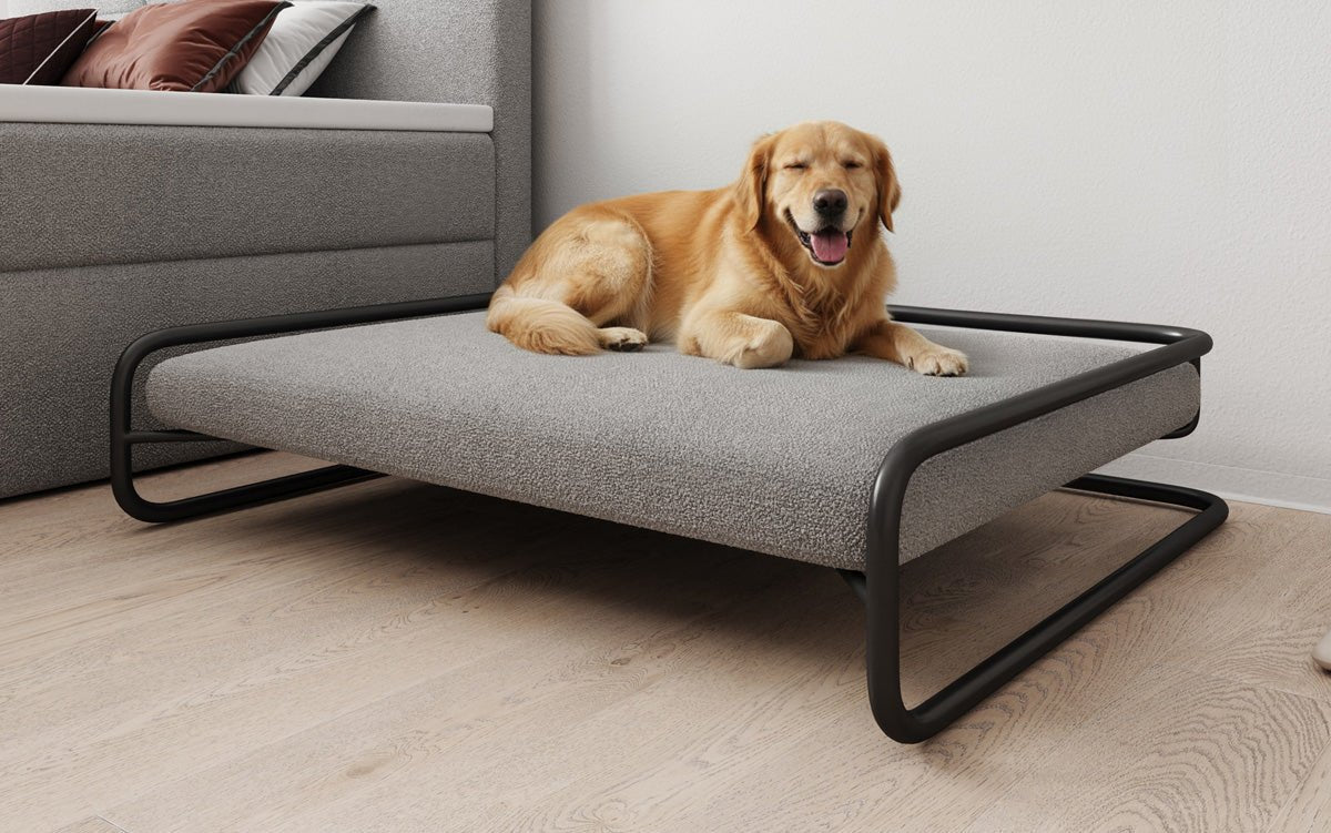 Hundebett Arlo 80 × 100 cm in Bouclé