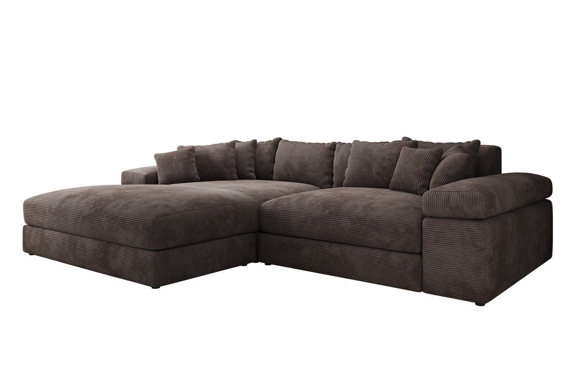 Designer Sofa Bernardo mit breiter Ottomane in Cord