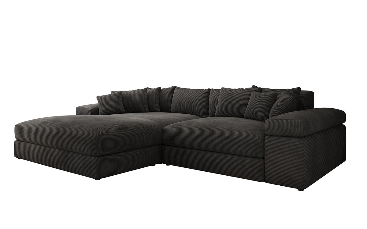 Designer Sofa Bernardo mit breiter Ottomane in Cord