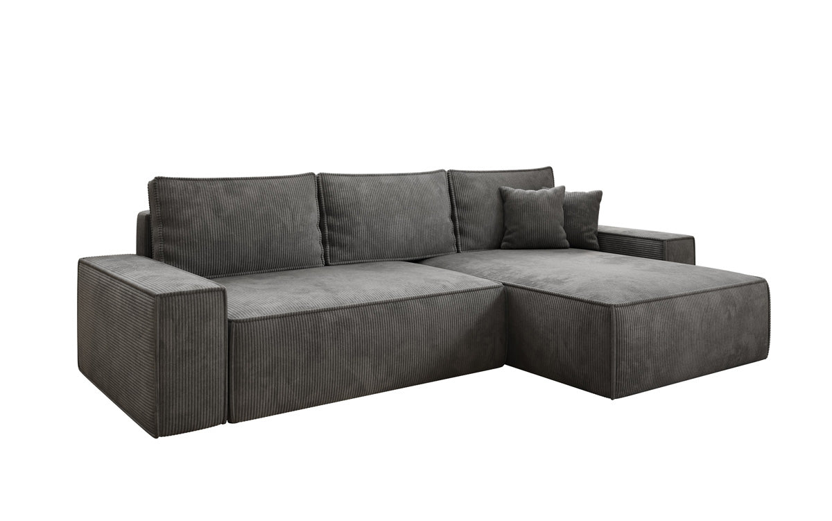 Designer Sofa Lunaro mit Schlaf- und Klappfunktion in Cord