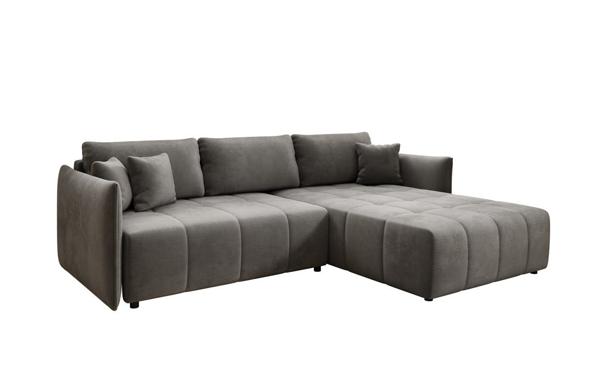 Designer Sofa Velaro L mit Schlaf- und Klappfunktion in Samt