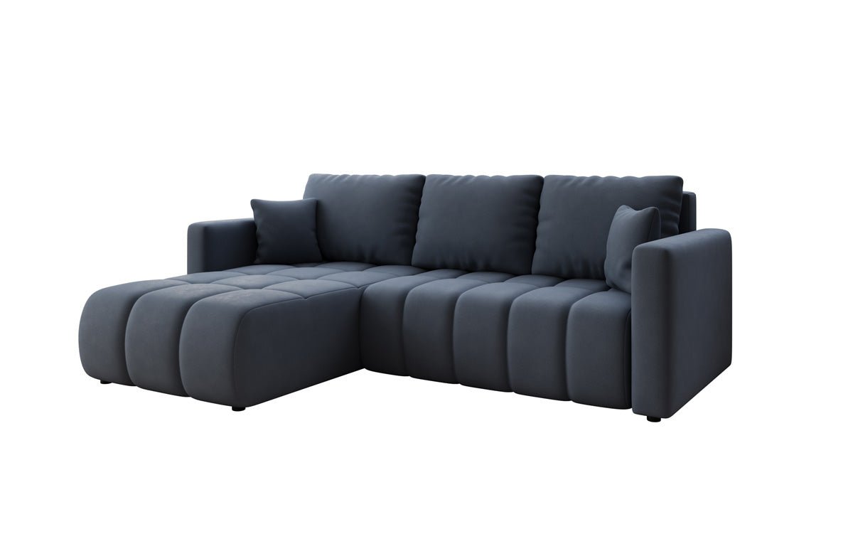 Designer Sofa Beatrice L mit Schlaf- und Klappfunktion in Stoff