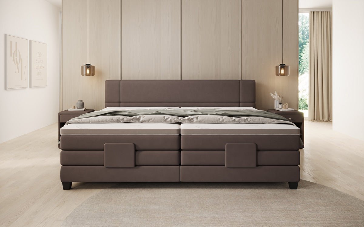 Familien Boxspringbett Noela 220/240x200 elektrisch verstellbar in Stoff