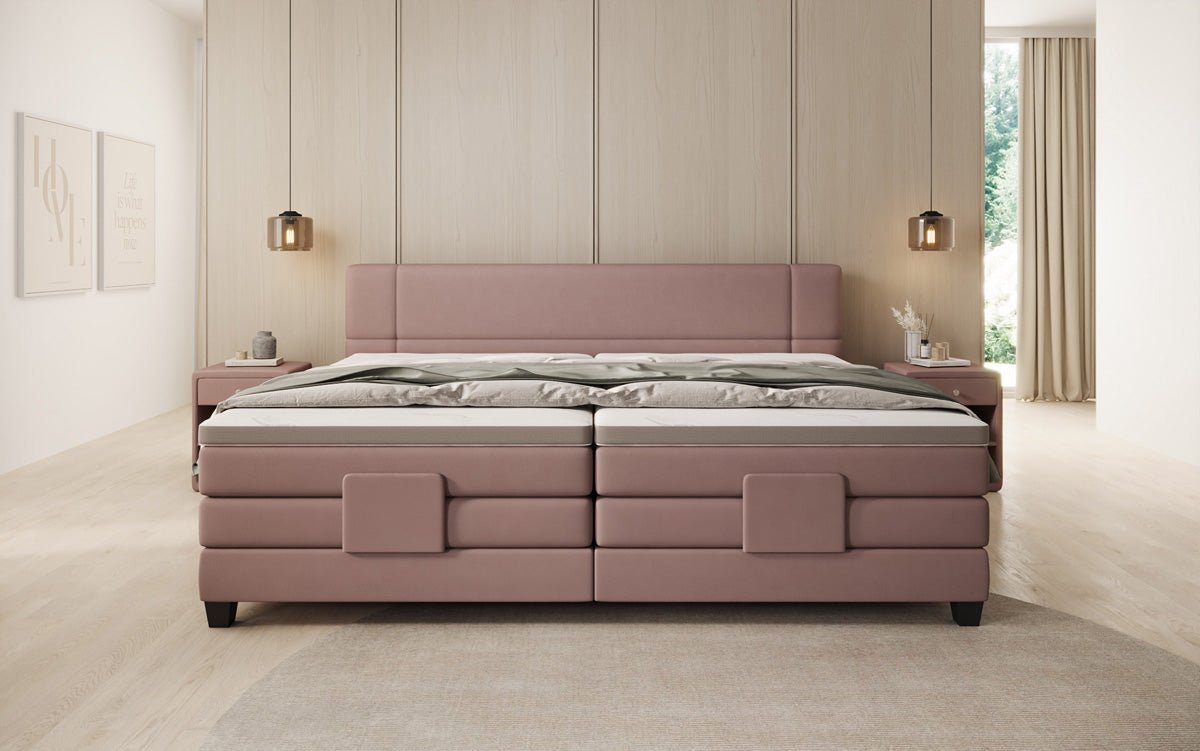 Familien Boxspringbett Noela 220/240x200 elektrisch verstellbar in Stoff