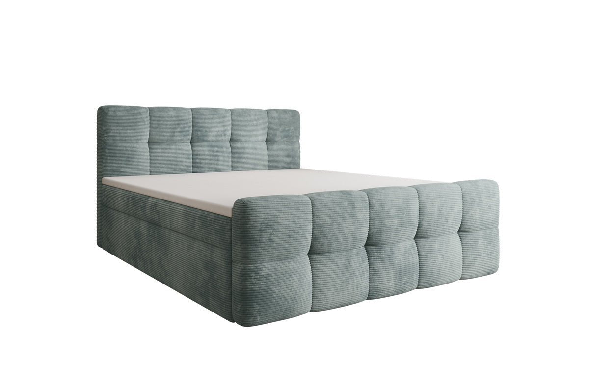 Boxspringbett Cozy in Cord mit Stauraum
