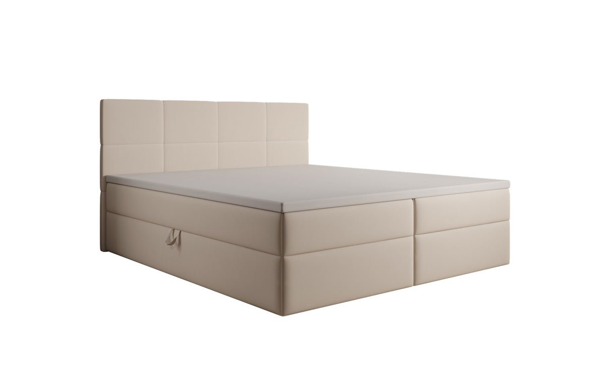 Boxspringbett Levi in Stoff mit Stauraum