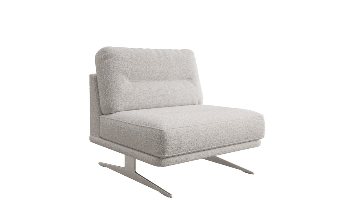 Designer Sofa-Sessel Torino ohne Armlehnen in Bouclé