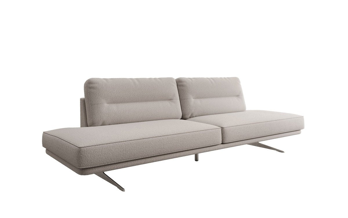 Designer Sofa Torino 3 Sitzer Open in Bouclé
