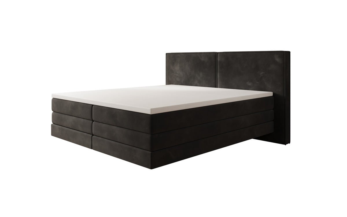 Boxspringbett Ophelia mit Schwebeoptik in Samt