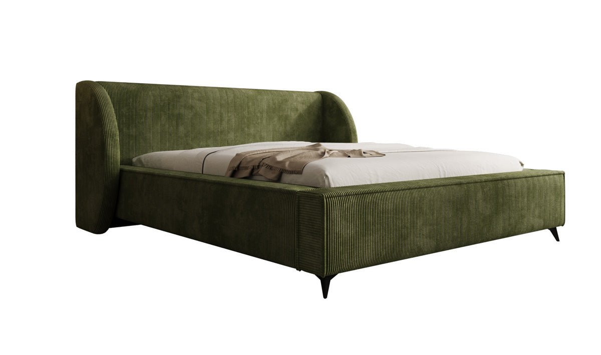 Designer Polsterbett Freya Cord mit Stauraum