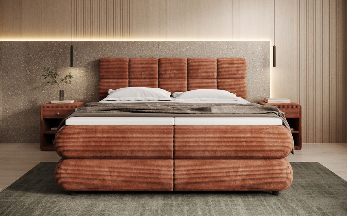 Boxspringbett Relana - elektrisch verstellbar in Cord