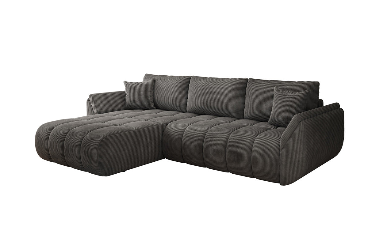 Designer Sofa Lenoa L mit Schlaffunktion und Stauraum in Cord