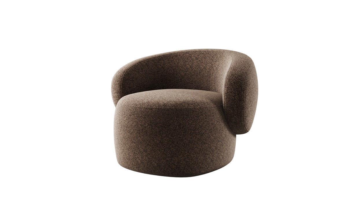Designer Sofa-Sessel Kai in Strukturstoff - 360°-Drehfunktion