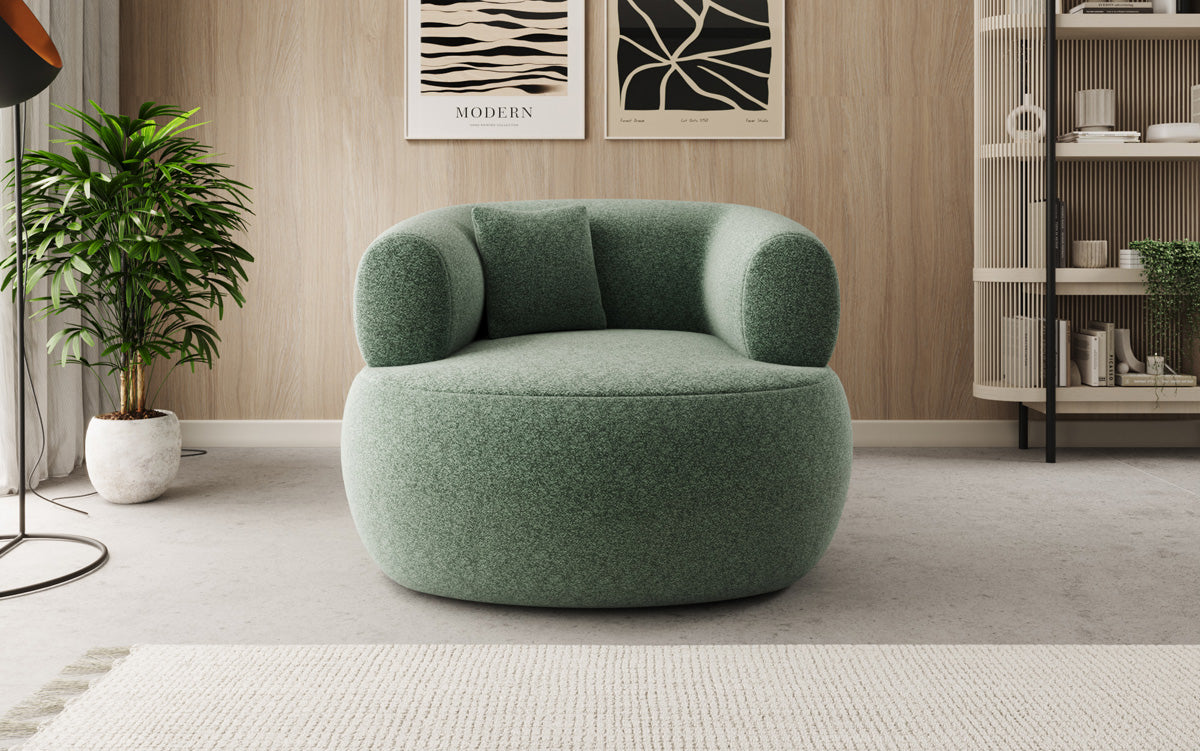 Designer Sofa-Sessel Bao in Strukturstoff - 360°-Drehfunktion