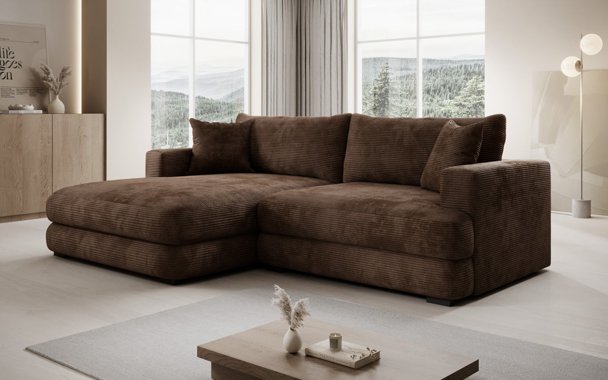 Designer Ecksofa Lima in Cord
