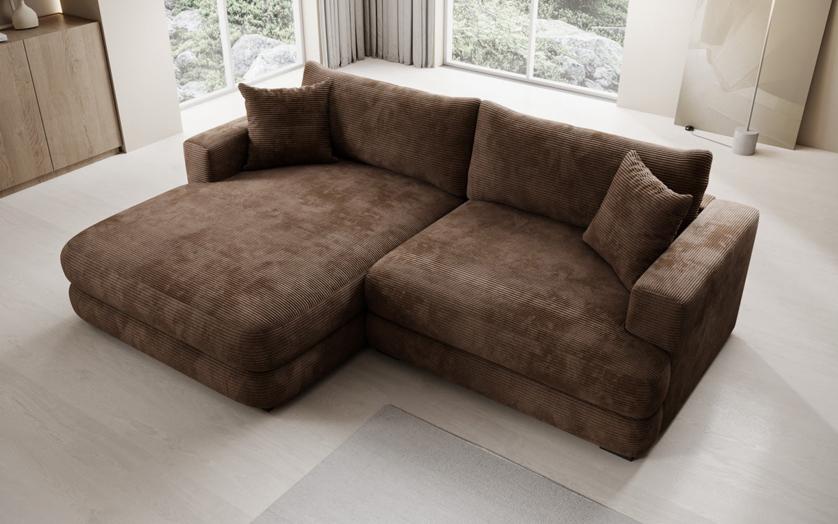 Designer Ecksofa Lima in Cord