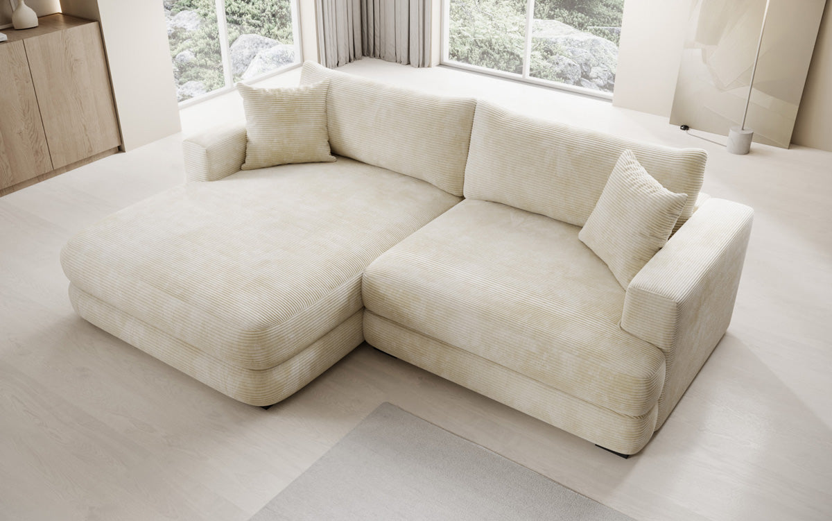 Designer Ecksofa Lima in Cord