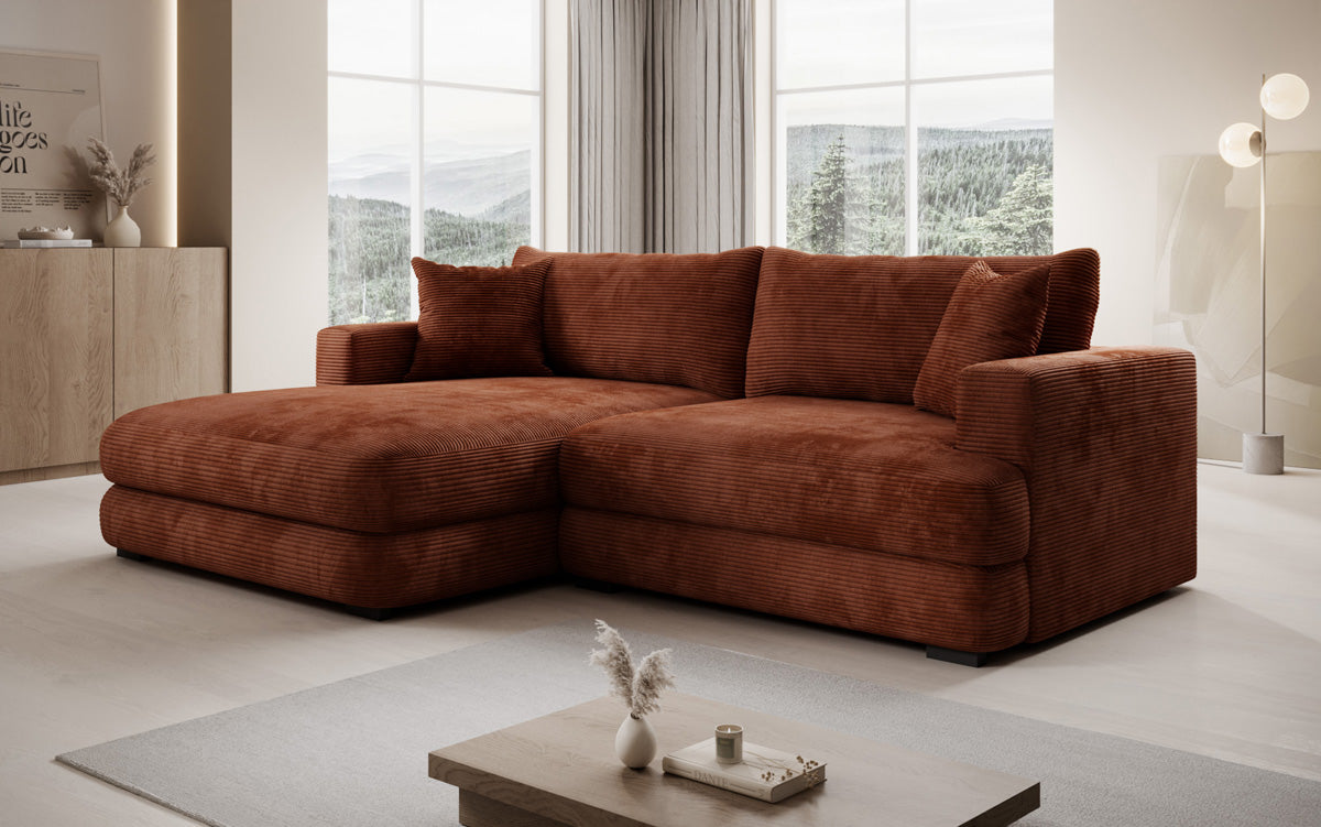 Designer Ecksofa Lima in Cord