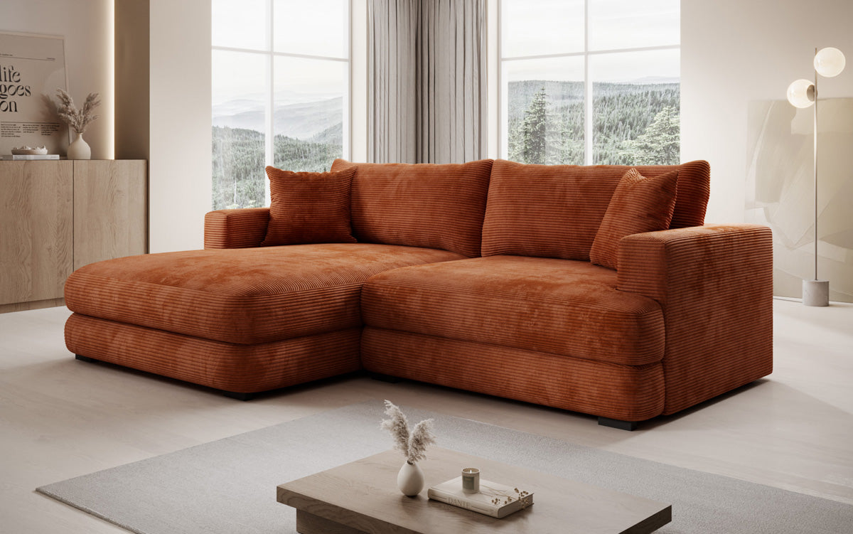 Designer Ecksofa Lima in Cord