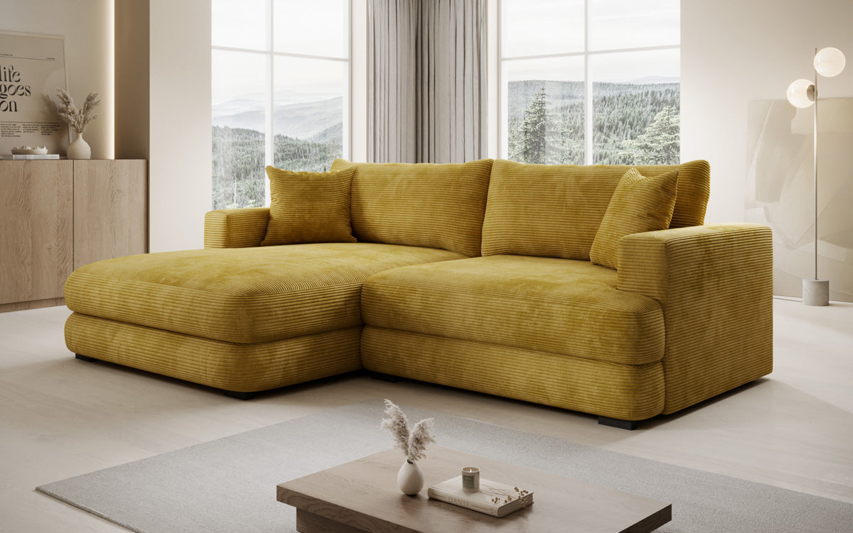 Designer Ecksofa Lima in Cord