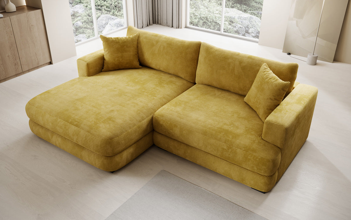 Designer Ecksofa Lima in Cord