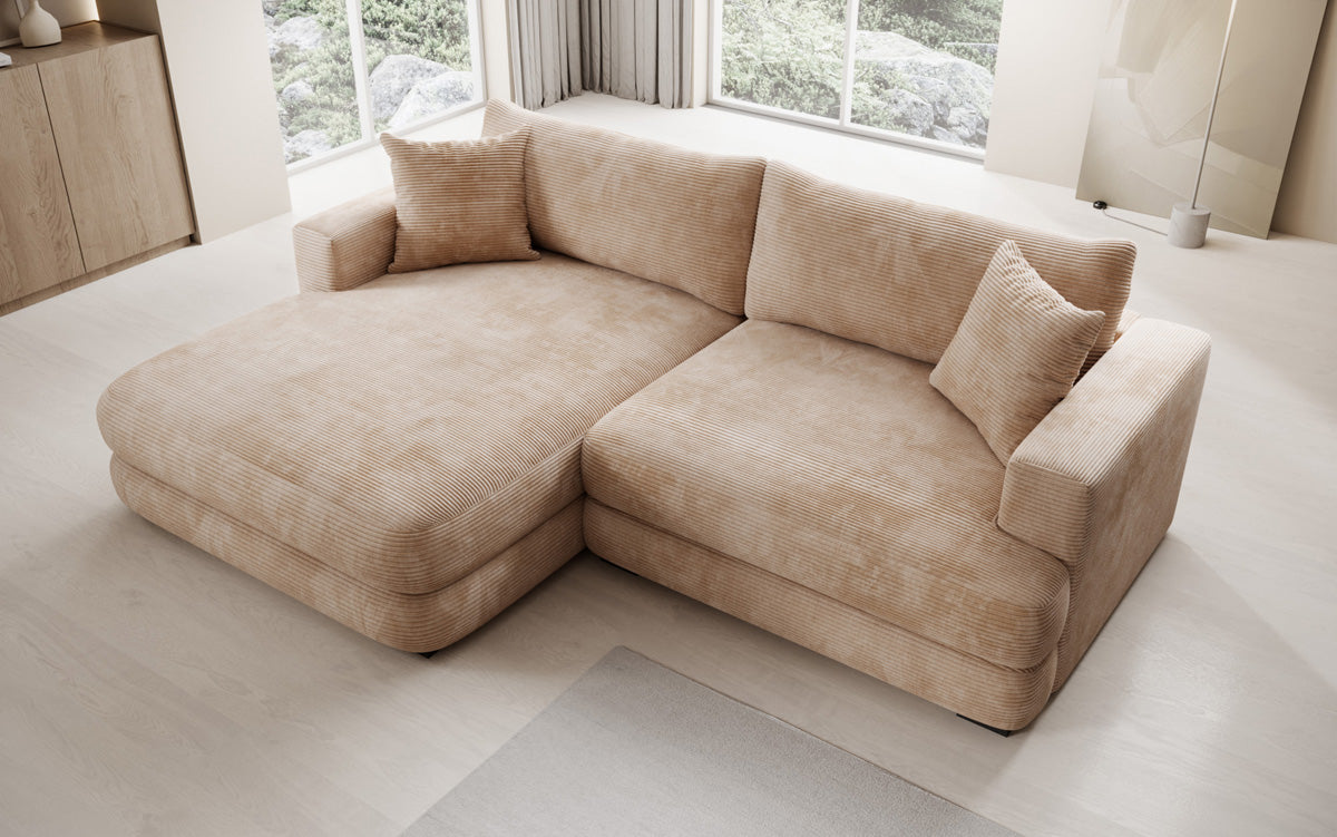 Designer Ecksofa Lima in Cord