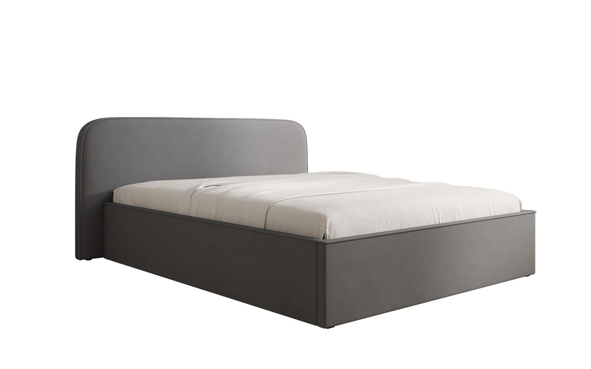 Designer Polsterbett Nola in Stoff mit Stauraum
