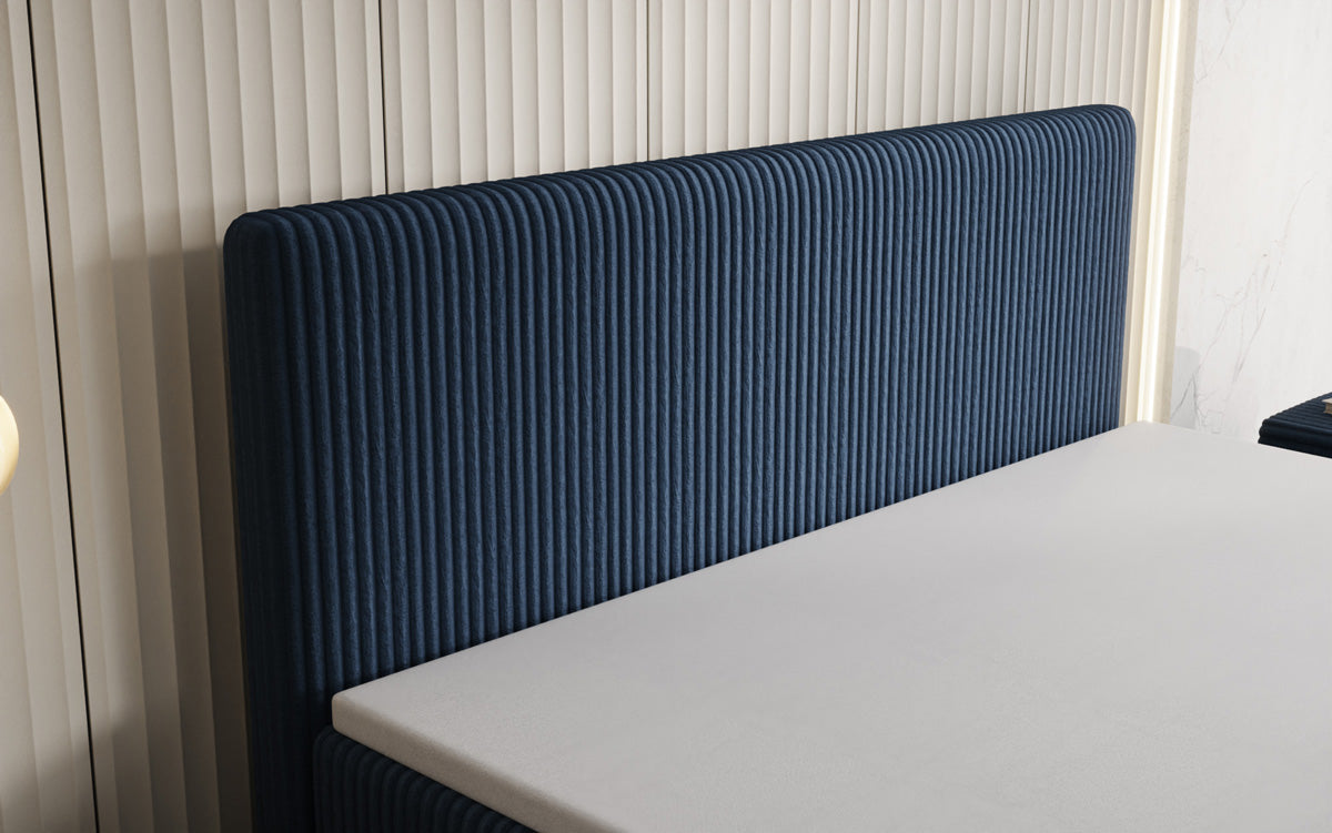 Boxspringbett Kubo in Cord mit Stauraum