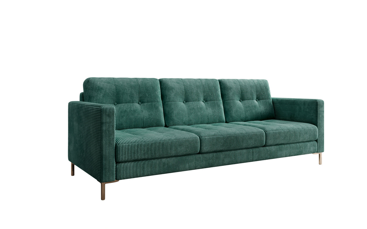 Designer 3 Sitzer Sofa Harvey mit Schlaf- und Klappfunktion in Cord