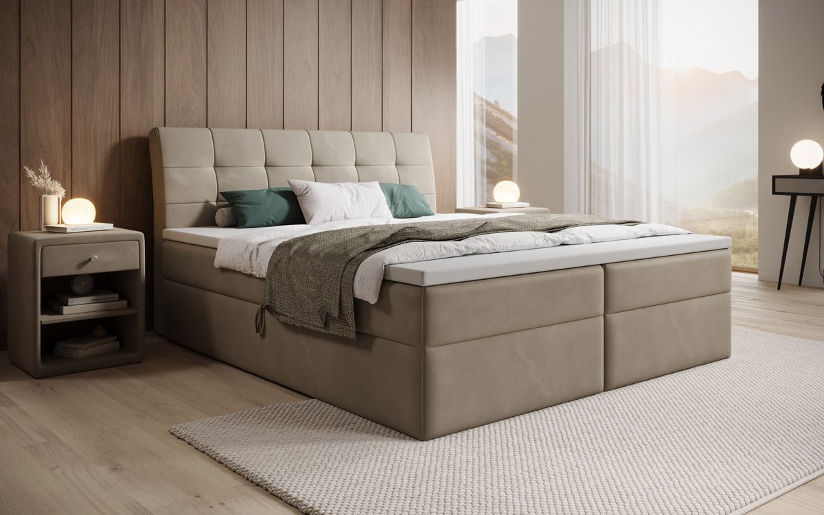 Boxspringbett Amalia Samt mit Stauraum